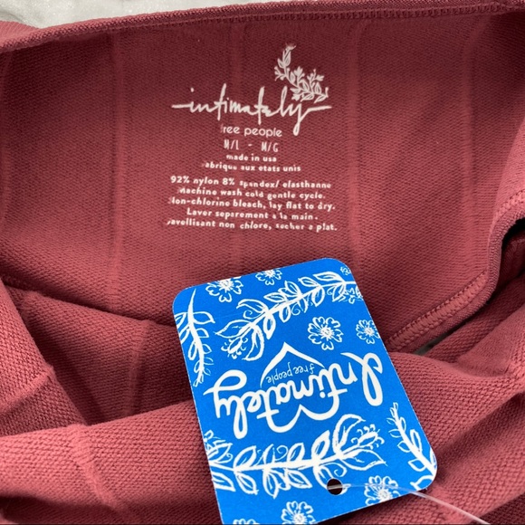 Free People NWT Bridget Square Neck Halter Top Bodysuit Wine Intimately Free New - Picture 7 of 7